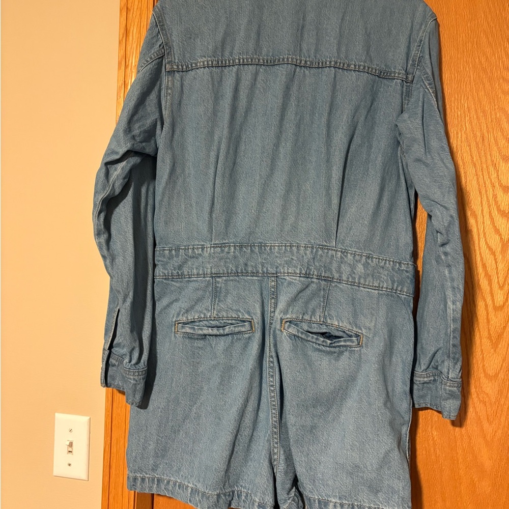 Light Blue Denim Romper - Picture 3 of 4
